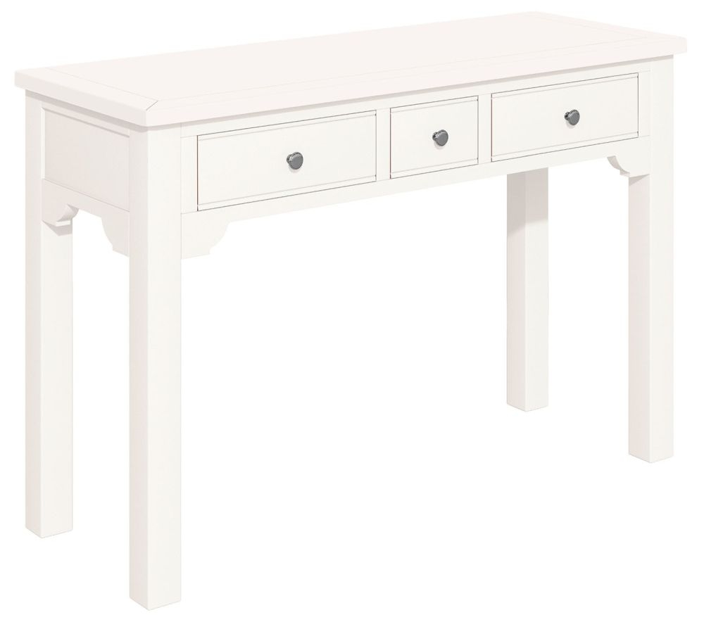 Lily White Painted Dressing Table With 3 Drawers