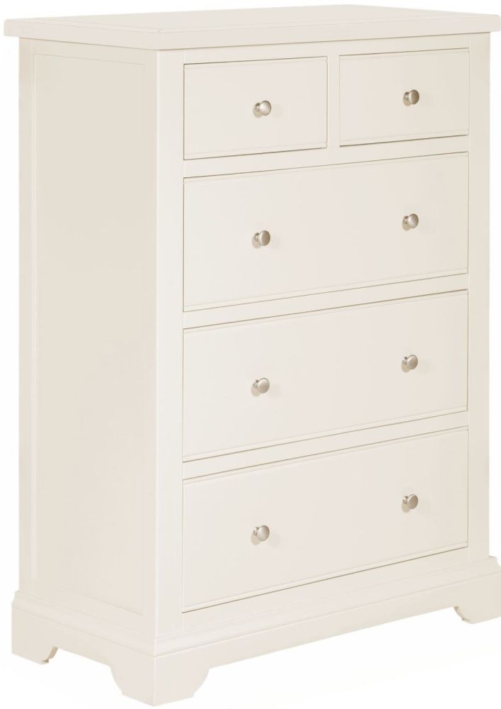 Lily White Painted 2 Over 3 Drawer Chest