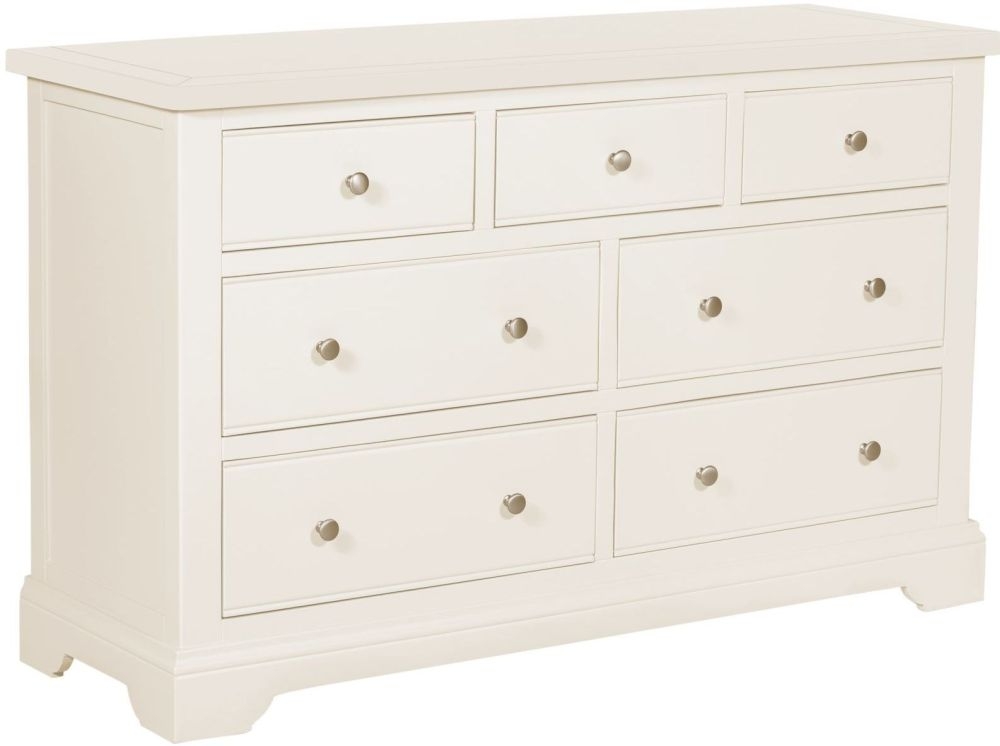 Lily White Painted 3 Over 4 Drawer Chest