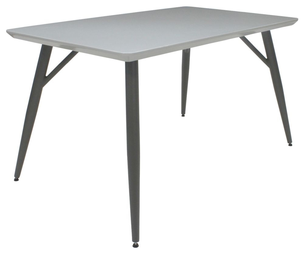 Logan Grey Gloss 130cm Dining Table