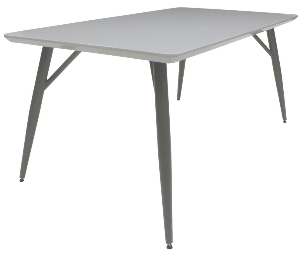 Logan Grey Gloss 160cm Dining Table