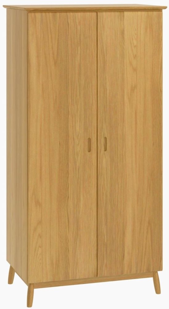 Malmo Oak 2 Door Double Wardrobe