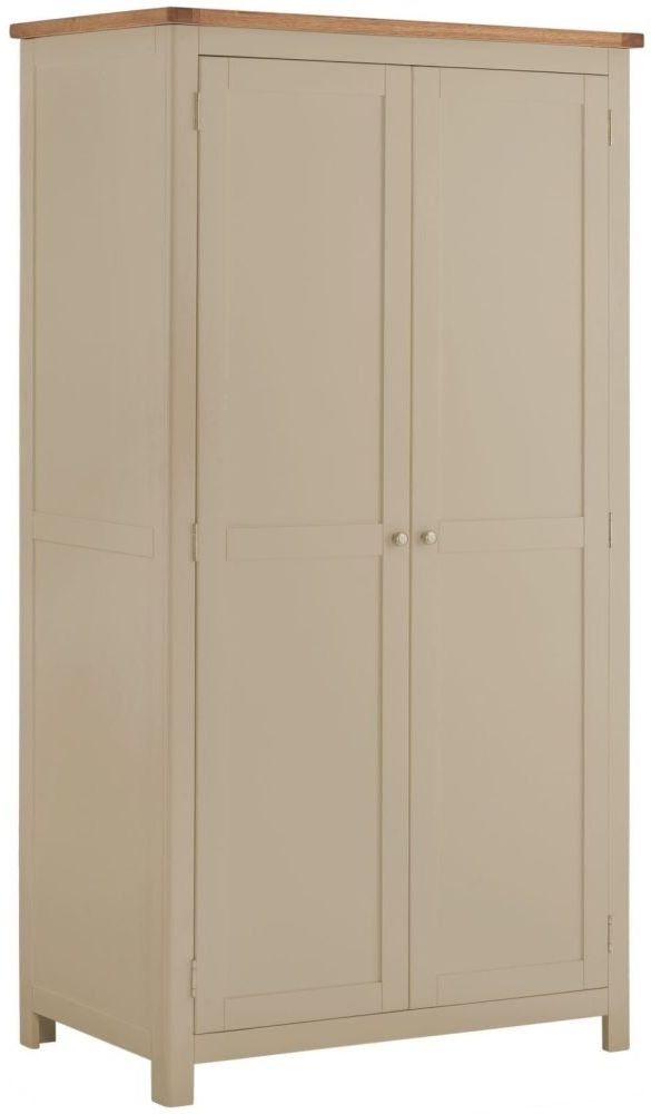 Portland Pebble Painted 2 Door Double Wardrobe