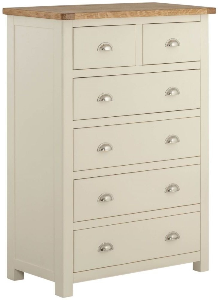 Portland Cream Painted 2 Over 4 Drawer Chest