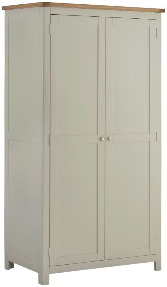 Portland Stone Painted 2 Door Double Wardrobe