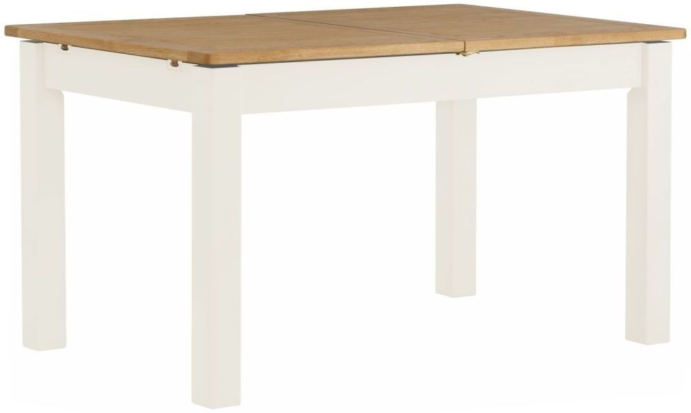 Portland Ivory White Painted 120cm200cm Draw Leaf Extending Dining Table