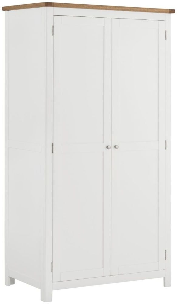 Portland Ivory White Painted 2 Door Double Wardrobe
