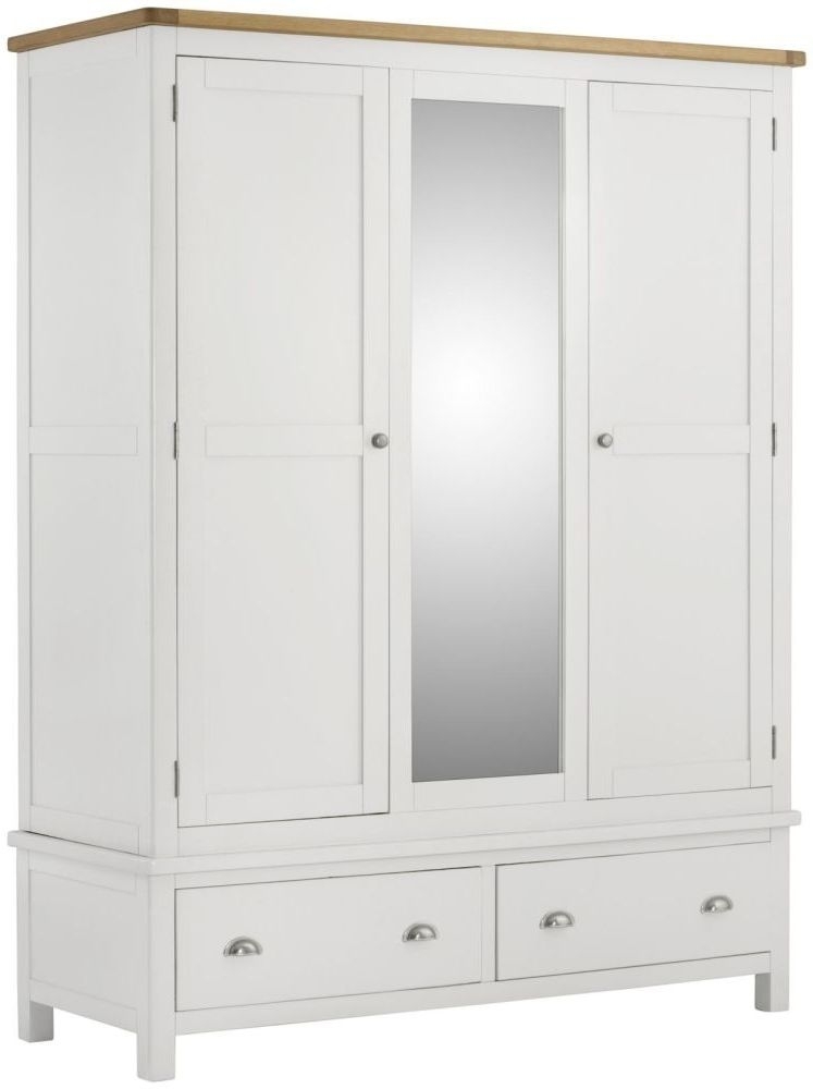 Portland Ivory White Painted 3 Door Triple Wardrobe