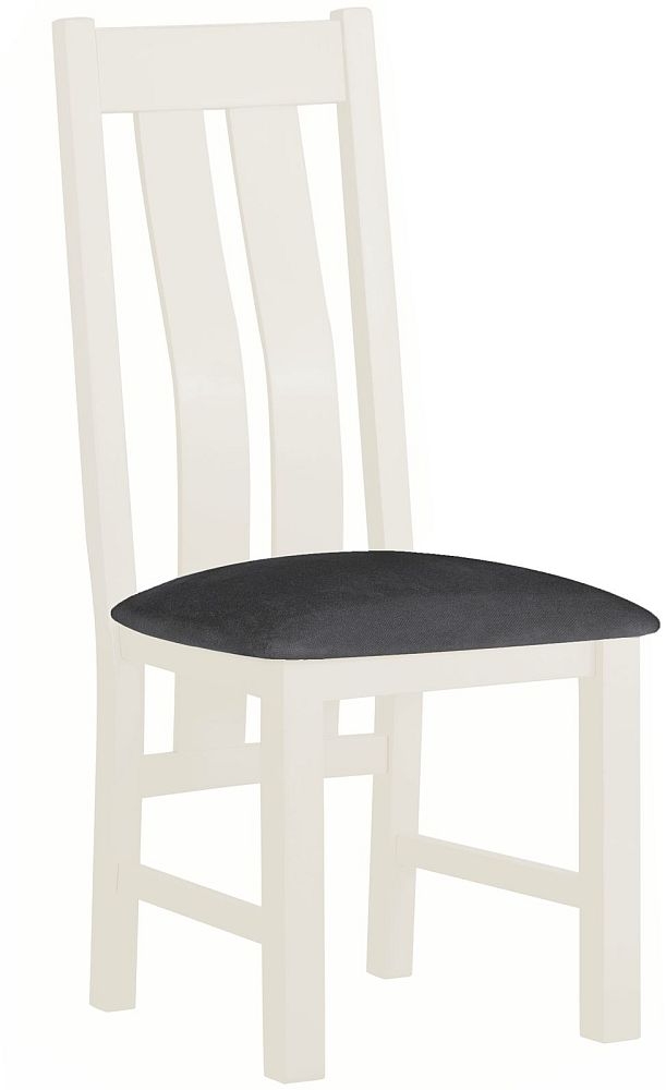 Portland Ivory White Painted Slatted Dining Chair Sold In Pairs