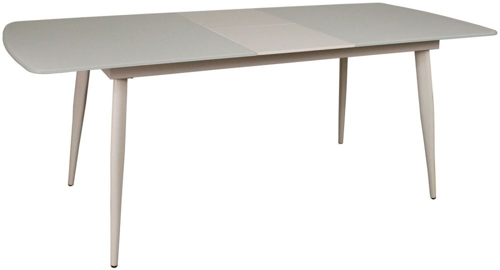 Riva White And Glass 160cm200cm Extending Dining Table