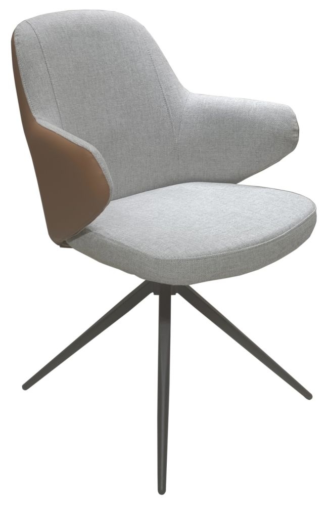 Sarsen Fabric Light Grey Dining Chair Sold In Pairs