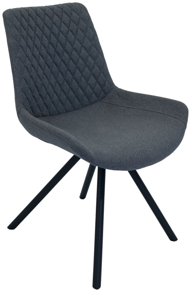 Sigma Shadow Grey Fabric Dining Chair Sold In Pairs