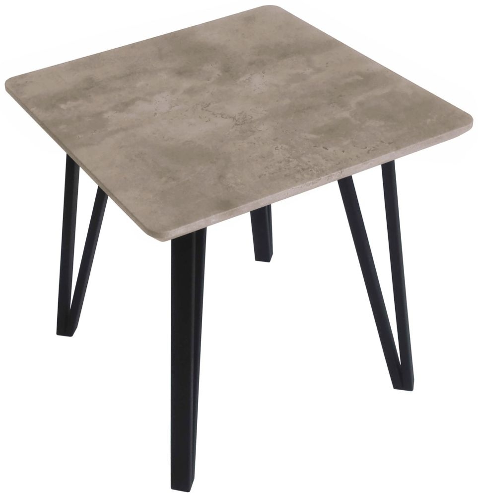 Tetro Concrete Effect Lamp Table