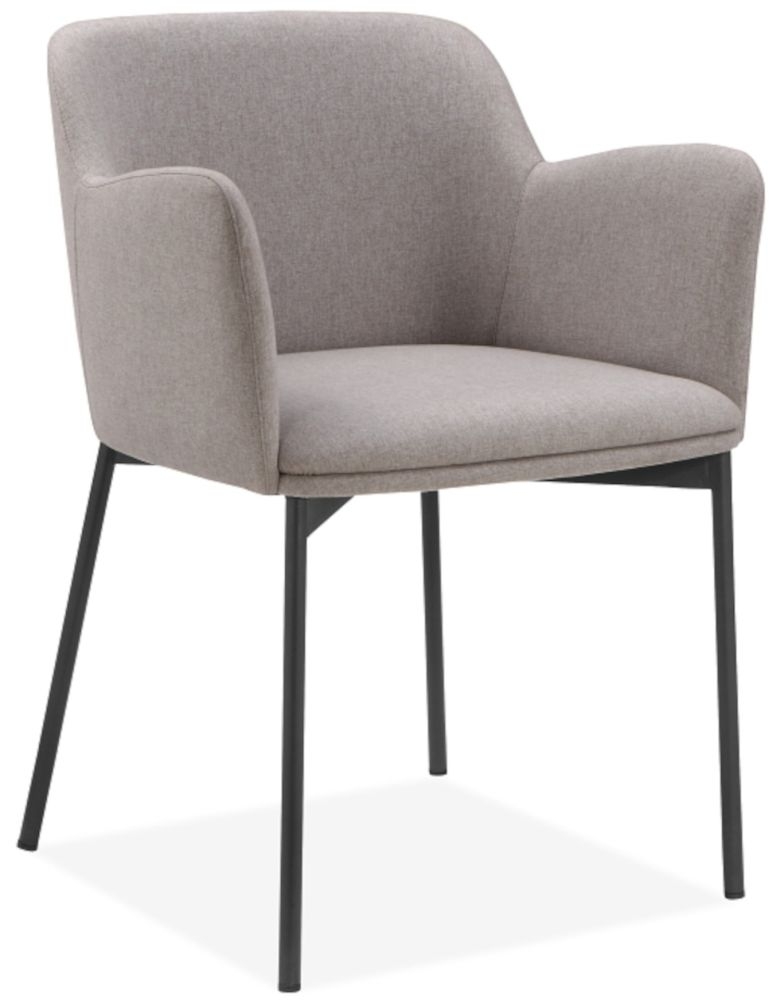 Trento Light Grey Fabric Dining Chair Sold In Pairs