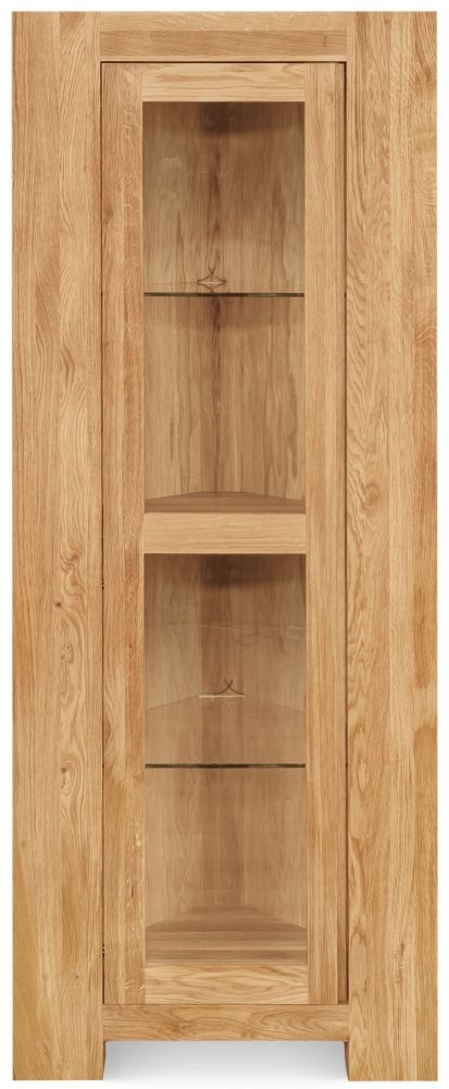 Clemence Richard Massive Oak Tall Corner Display Cabinet