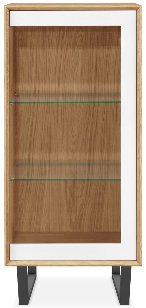 Clemence Richard Modena Oak 1 Glass Door Display Cabinet