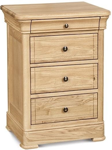 Clemence Richard Moreno Oak 4 Drawer Bedside Cabinet