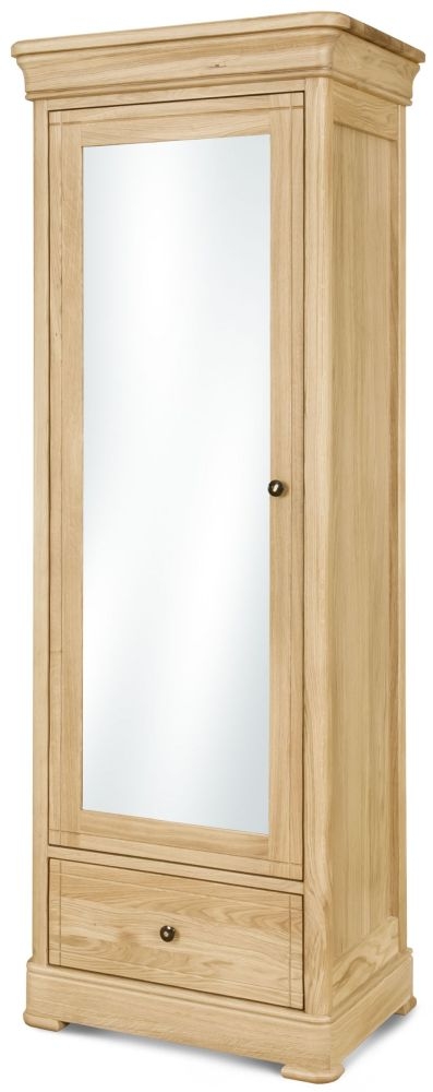 Clemence Richard Moreno Oak 1 Door Wardrobe