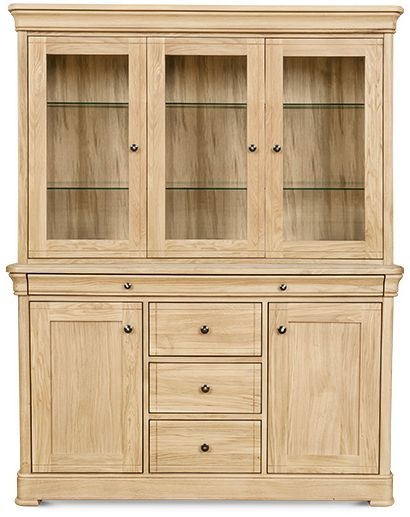 Clemence Richard Moreno Oak 5 Door Combi Display Cabinet