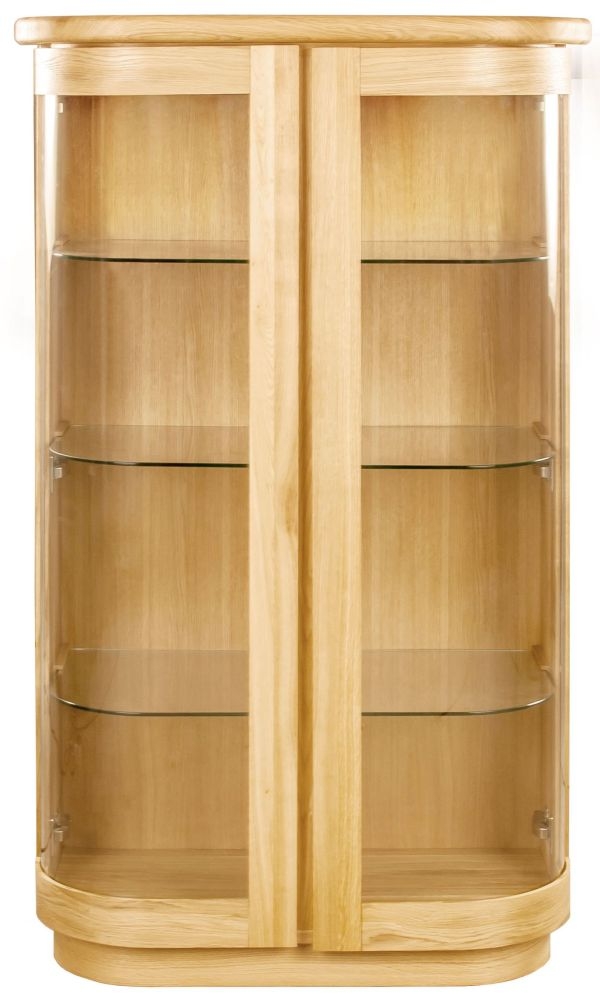 Clemence Richard Sorento Oak 2 Glass Door Display Cabinet
