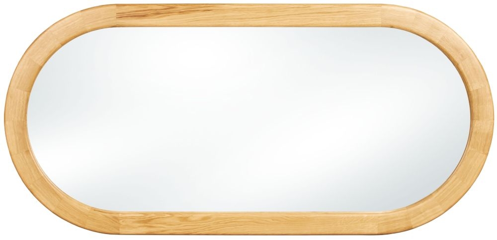 Clemence Richard Sorento Oak Oval Mirror 70cm X 148cm