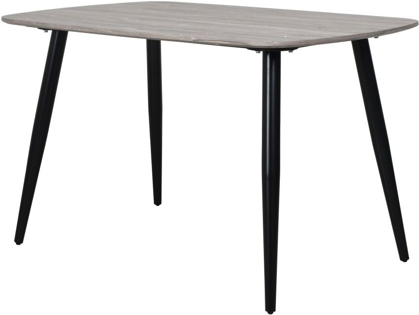 Core Products Aspen Rectangular Dining Table Grey Oak Effect With Black Tapered Legs
