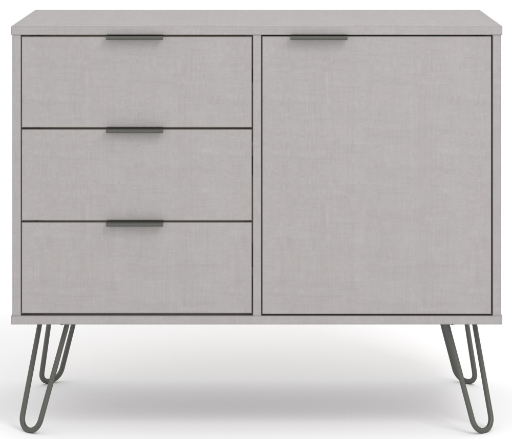Augusta Grey Small Sideboard With Hairpin Legs