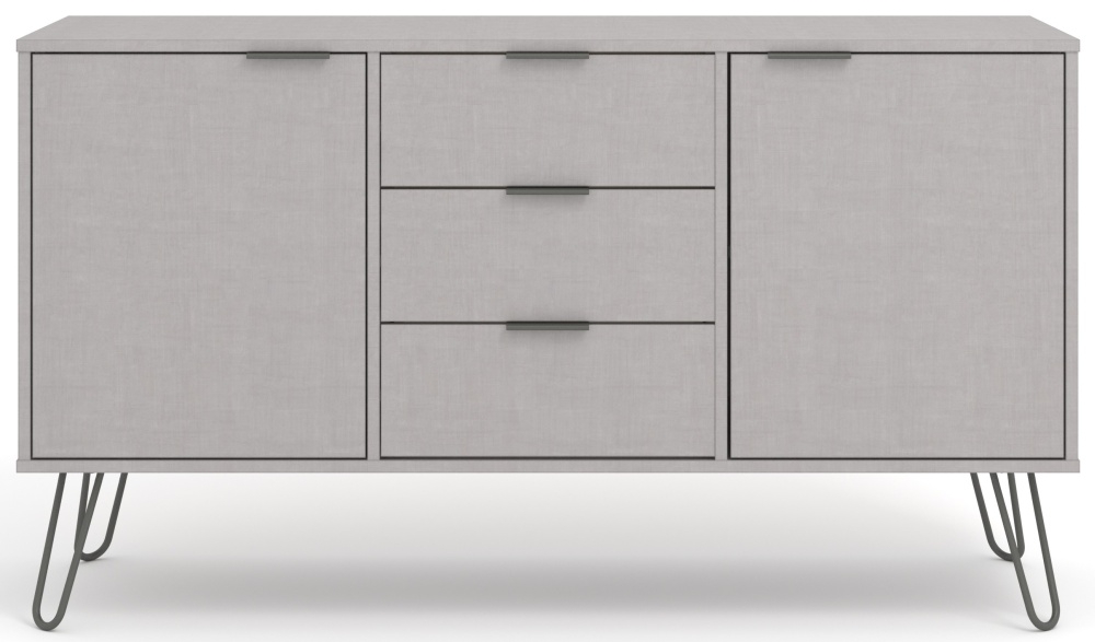 Augusta Grey Wide Sideboard With Hairpin Legs
