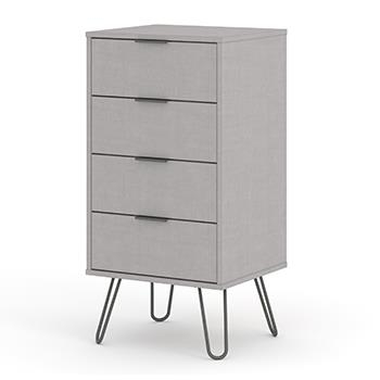 Core Products Augusta Grey 4 Drawer Narrow Chest