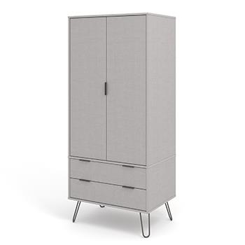 Core Products Augusta Grey 2 Door 2 Drawer Wardrobe