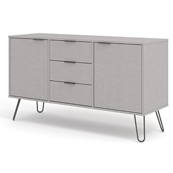 Core Products Augusta Grey Medium Sideboard With 2 Doors 3 Drawers