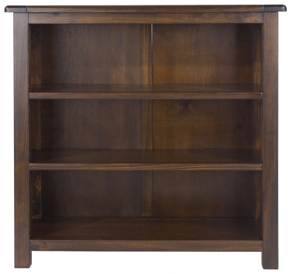 Boston Dark Wood Low Bookcase