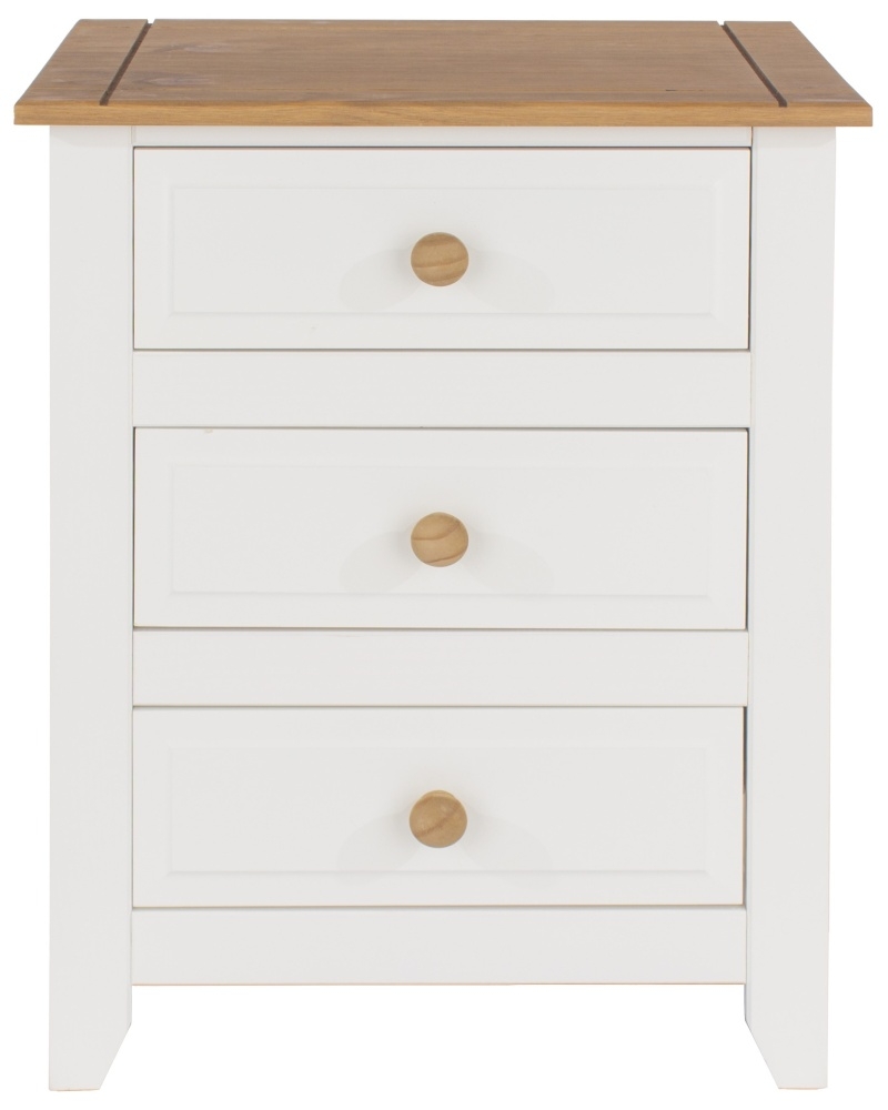 Capri White Bedside Cabinet