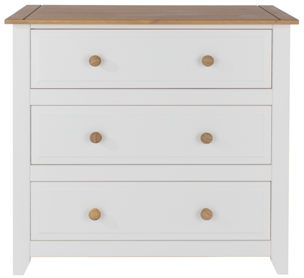 Capri White 3 Drawer Chest