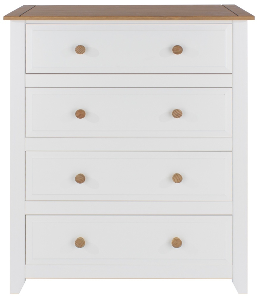 Capri White 4 Drawer Chest