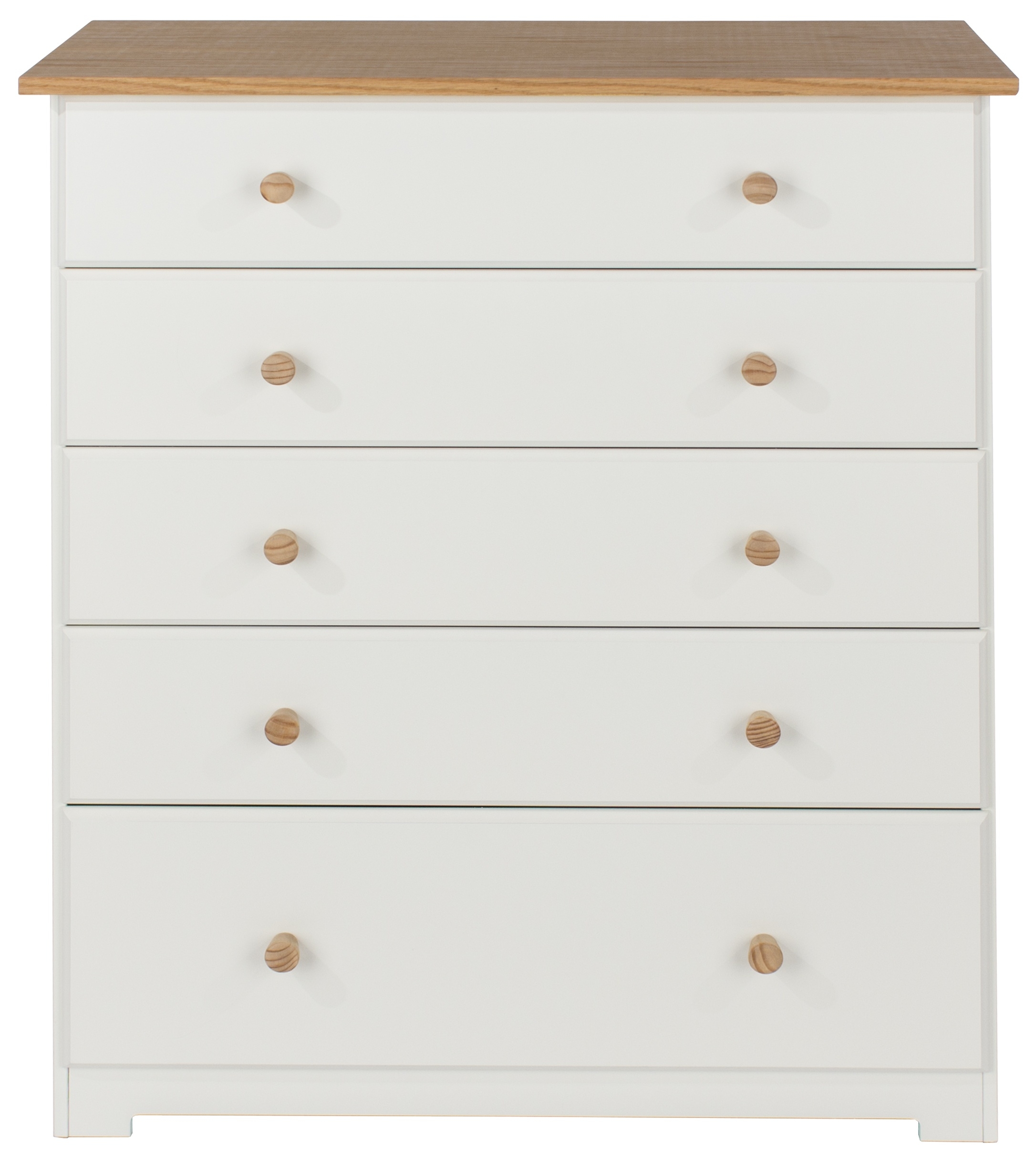 Colorado White 5 Drawer Chest