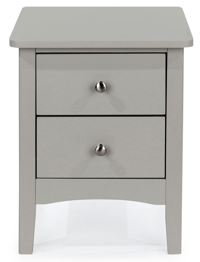 Como Grey Painted 2 Petite Drawer Bedside Cabinet