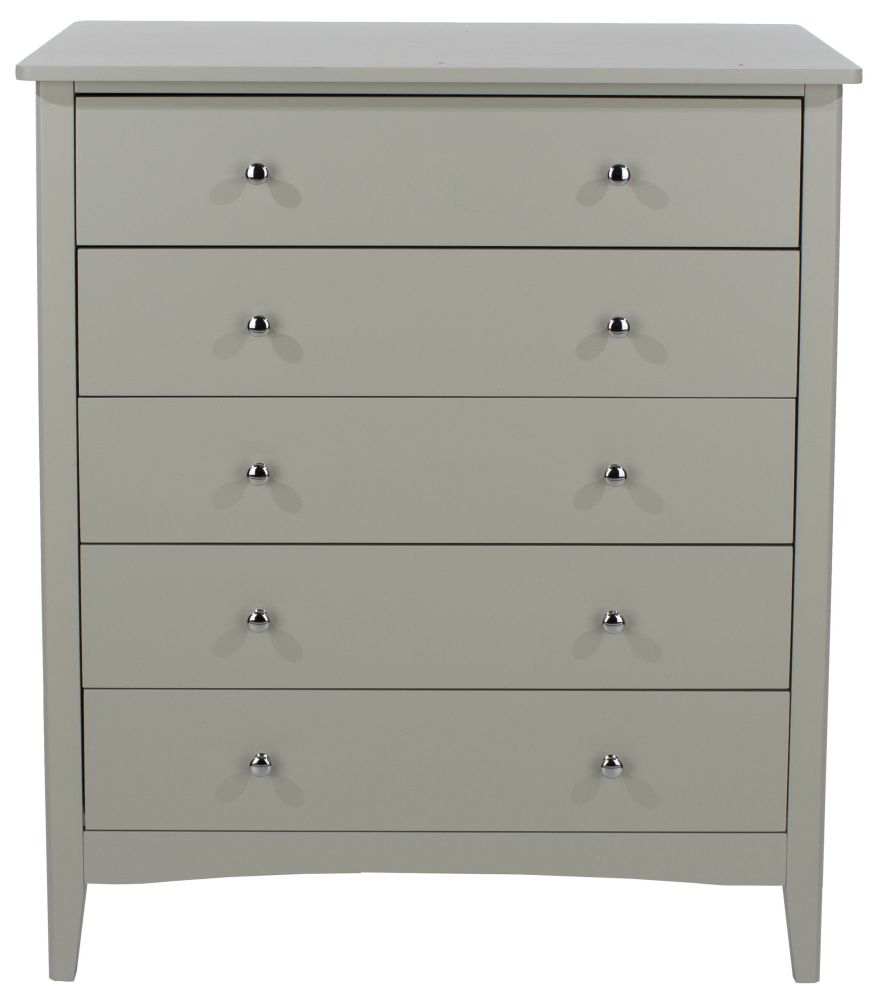 Como Grey Painted 5 Drawer Chest