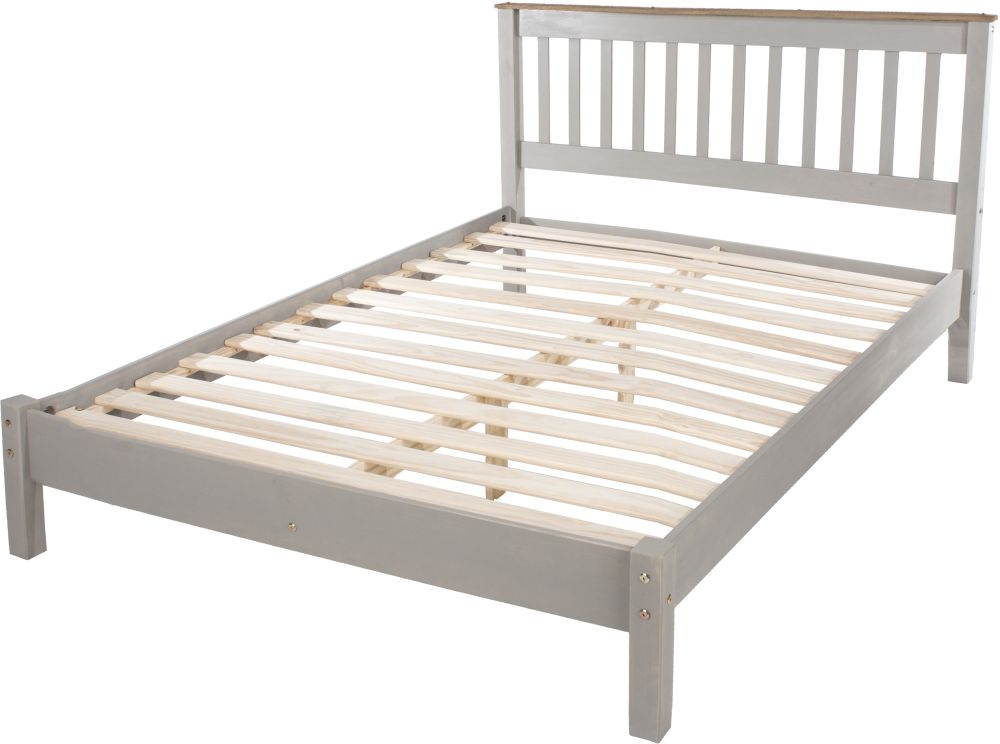 Core Products Corona Grey Italian 4 6 Slatted Lowend Bedstead