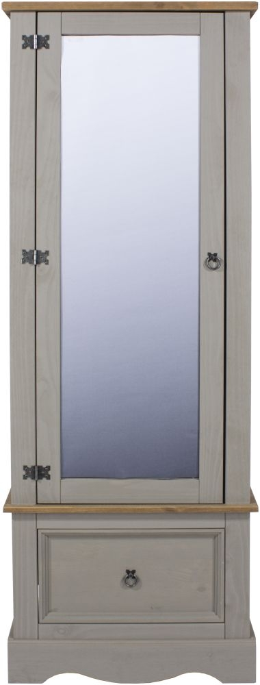 Core Products Corona Grey Italian Armoire With Mirrored Door