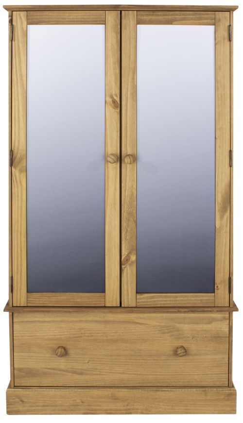 Cotswold 2 Mirror Door 1 Drawer Wardrobe