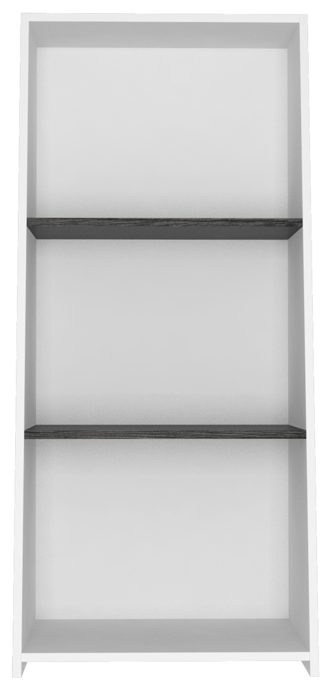 Dallas Low Bookcase White And Grey Oak Effect