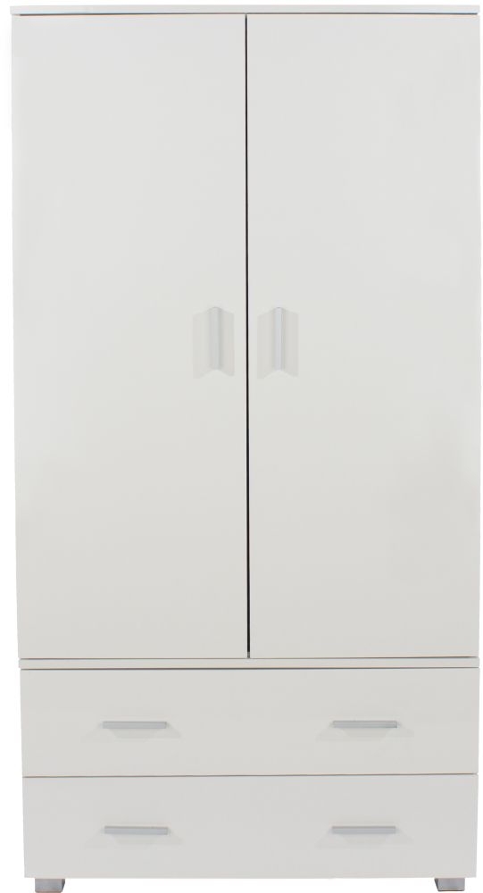 Core Product Lido Italian 2 Door 2 Drawer Low Wardrobe