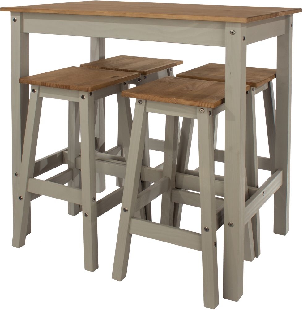 Core Linea Products Italian Linea Breakfast Table 4 High Stool Set