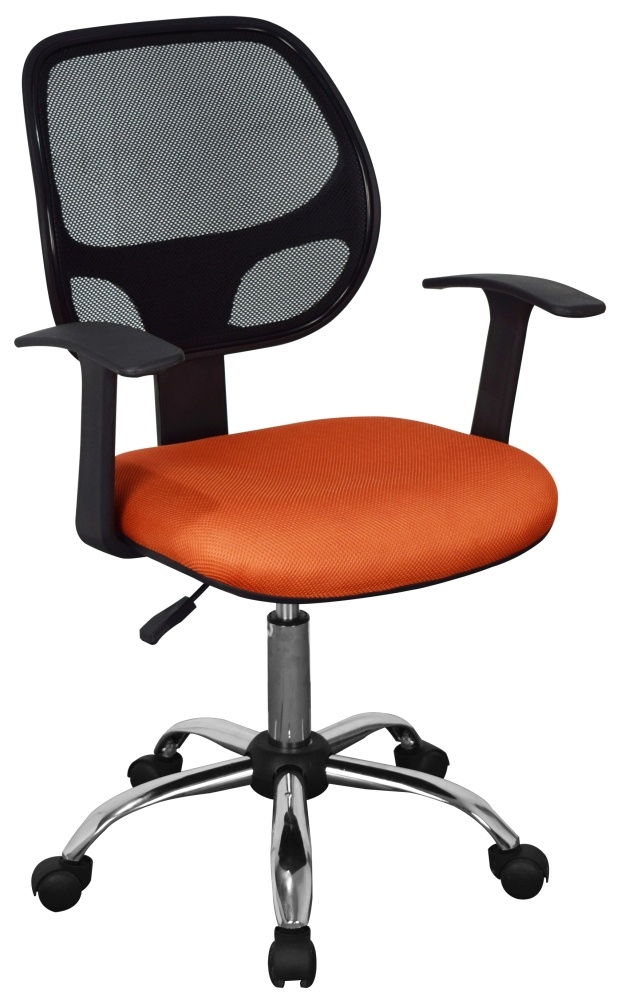 Loft Black Mesh And Orange Home Office Chair