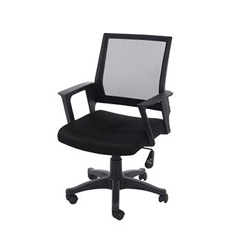 Core Products Loft Home Office Chair Black Mesh Back With Black Fabric Seat With Black Base
