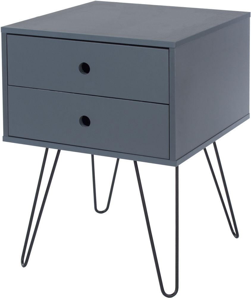 Core Products Options Italian Telford Metal Leg 2 Drawer Bedside Cabinet