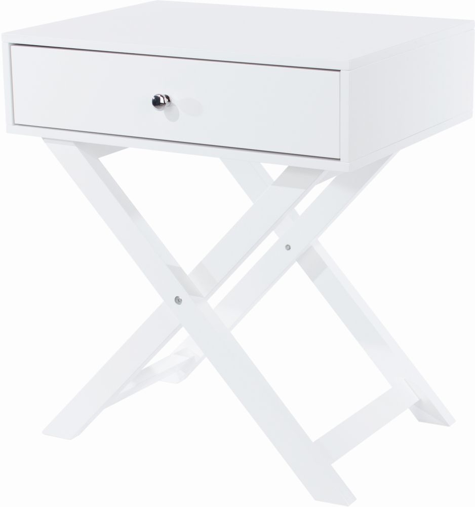 Core Products Options X Leg 1 Drawer Petite Bedside Cabinet