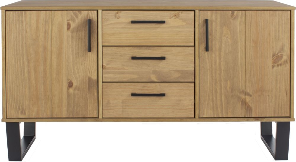 Core Product Texas Medium Sideboard With 2 Doors 3 Drawers