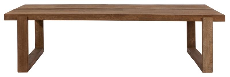 Classic Icon Natural Teak Wood Coffee Table with U Legs